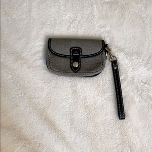 Black and white clutch